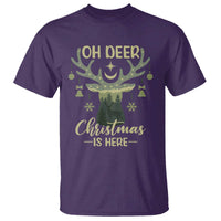 Christmas Hunting T Shirt Oh Deer Christmas Is Here Hunter - Wonder Print Shop