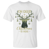 Christmas Hunting T Shirt Oh Deer Christmas Is Here Hunter - Wonder Print Shop
