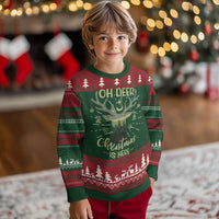 Xmas Hunting Ugly Christmas Sweater Oh Deer Christmas Is Here Hunter - Wonder Print Shop