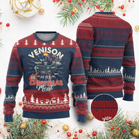 Xmas Hunting Ugly Christmas Sweater Venison Meat Deer Season Hunter - Wonder Print Shop