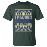Funny Christmas Gamer T Shirt I Paused My Game To Be Here - Wonder Print Shop