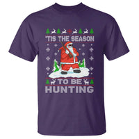 Christmas Hunting T Shirt Tis The Season To Be Hunting Santa Hunter - Wonder Print Shop