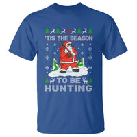 Christmas Hunting T Shirt Tis The Season To Be Hunting Santa Hunter - Wonder Print Shop