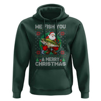 Xmas Fishing Hoodie We Fish You A Merry Christmas Santa Fisherman