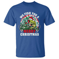 Xmas Fishing T Shirt We Fish You A Merry Christmas Santa Hat - Wonder Print Shop