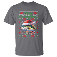 Christmas Fishing T Shirt Merry Fishmas Fisherman Santa Hat Fish - Wonder Print Shop