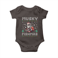 Christmas Muskie Fishing Baby Onesie Musky Fishmas Fisherman