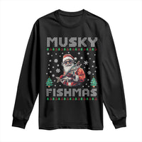 Christmas Muskie Fishing Long Sleeve Shirt Musky Fishmas Fisherman