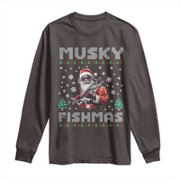 Christmas Muskie Fishing Long Sleeve Shirt Musky Fishmas Fisherman