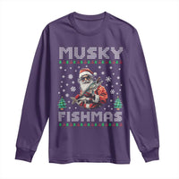 Christmas Muskie Fishing Long Sleeve Shirt Musky Fishmas Fisherman