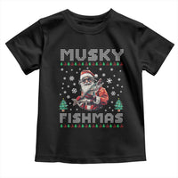 Christmas Muskie Fishing Toddler T Shirt Musky Fishmas Fisherman