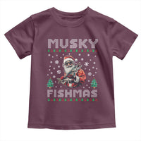 Christmas Muskie Fishing Toddler T Shirt Musky Fishmas Fisherman