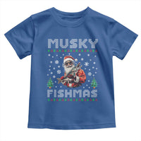 Christmas Muskie Fishing Toddler T Shirt Musky Fishmas Fisherman