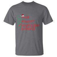 Funny Christmas T Shirt Nice Naughty Insufficient Evidence - Wonder Print Shop