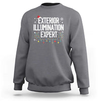 Funny Christmas Sweatshirt Exterior Illumination Expert Christmas Lights - Wonder Print Shop