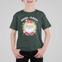 Christmas Yoga T Shirt For Kid Nama Sleigh Cute Santa - Wonder Print Shop