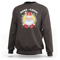 Christmas Yoga Sweatshirt Nama Sleigh Cute Santa - Wonder Print Shop