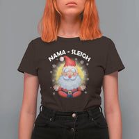 Christmas Yoga T Shirt For Women Nama Sleigh Cute Santa - Wonder Print Shop