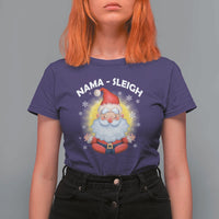 Christmas Yoga T Shirt For Women Nama Sleigh Cute Santa - Wonder Print Shop