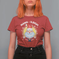 Christmas Yoga T Shirt For Women Nama Sleigh Cute Santa - Wonder Print Shop