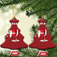 Funny Xmas Yoga Christmas Ornament Keep Calm And Merry On - Wonder Print Shop