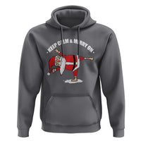 Funny Christmas Yoga Hoodie Keep Calm And Merry On