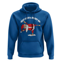 Funny Christmas Yoga Hoodie Keep Calm And Merry On