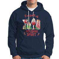 Christmas Cocktails Drinking I'm Full Of Holiday Spirit Hoodie - Wonder Print Shop