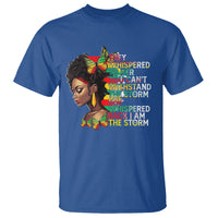 Black History Month T Shirt African Women She Whispered Back I Am The Storm - Wonder Print Shop