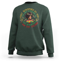 Black History Month Sweatshirt Dragon Fly African Women She Whispered Back I Am The Storm - Wonder Print Shop
