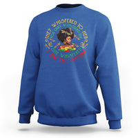 Black History Month Sweatshirt Dragon Fly African Women She Whispered Back I Am The Storm - Wonder Print Shop