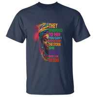 Black History Month T Shirt African Women She Whispered Back I Am The Storm - Wonder Print Shop