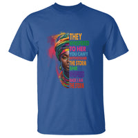 Black History Month T Shirt African Women She Whispered Back I Am The Storm - Wonder Print Shop