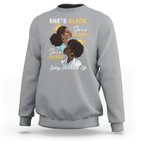She's Black She's A Queen She's A Nurse Living Her Best Life Sweatshirt - Wonder Print Shop