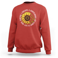 I Became A Nurse Because Your Life Is Worth My Time Sunflower Butterfly Sweatshirt - Wonder Print Shop