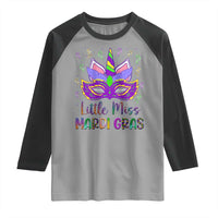 Mardi Gras Raglan Shirt Little Miss Unicorn Cute Girl Women