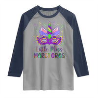 Mardi Gras Raglan Shirt Little Miss Unicorn Cute Girl Women