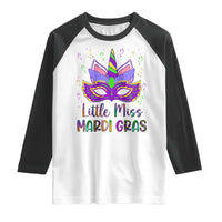 Mardi Gras Raglan Shirt Little Miss Unicorn Cute Girl Women