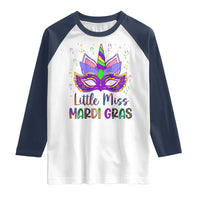 Mardi Gras Raglan Shirt Little Miss Unicorn Cute Girl Women