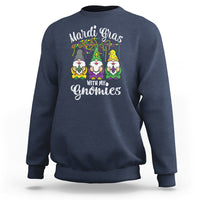 Mardi Gras With My Gnomies Funny Gnomes Squad Sweatshirt - Wonder Print Shop