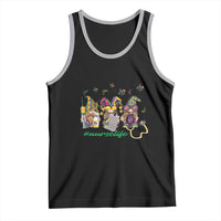 Mardi Gras Tank Top Jester Gnomes Nurse RN ICU NICU ER Scrub