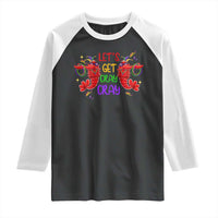 Mardi Gras Raglan Shirt Lets Get Cray Cray Dabbing Crawfish
