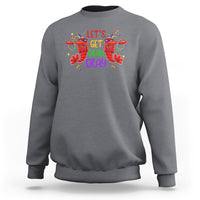 Mardi Gras Sweatshirt Lets Get Cray Cray Dabbing Crawfish - Wonder Print Shop