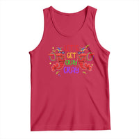 Mardi Gras Tank Top Lets Get Cray Cray Dabbing Crawfish