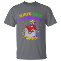 Mardi Gras T Shirt Who's Your Crawdaddy Funny Crawfish Jester Beads - Wonder Print Shop