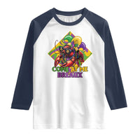 Funny Mardi Gras Raglan Shirt Come At Me Breaux Crawfish Beads