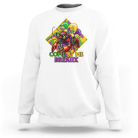 Mardi Gras Sweatshirt Come At Me Breaux Funny Crawfish Beads - Wonder Print Shop