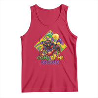 Funny Mardi Gras Tank Top Come At Me Breaux Crawfish Beads