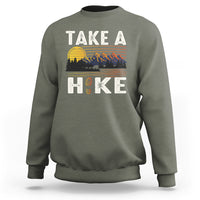 Hiking Lover Sweatshirt Take A Hike Outdoor Nature Camping - Wonder Print Shop