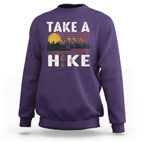 Hiking Lover Sweatshirt Take A Hike Outdoor Nature Camping - Wonder Print Shop